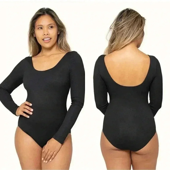 NWT LIVELY NORDSTROM The Ribbed Long-Sleeve Bodysuit S - Picture 2 of 6